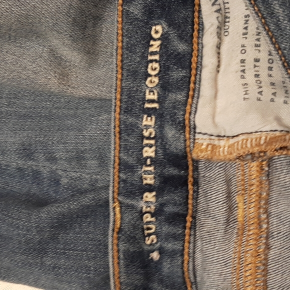 AE Super Hi-Rise Jegging 0 regular distressed - Picture 5 of 6